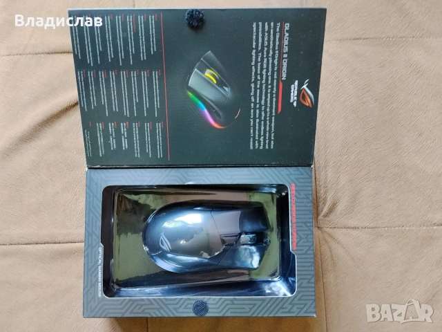 Геймърска мишка ASUS ROG Gladius II Origin12000 DPI, снимка 4 - Клавиатури и мишки - 55232320
