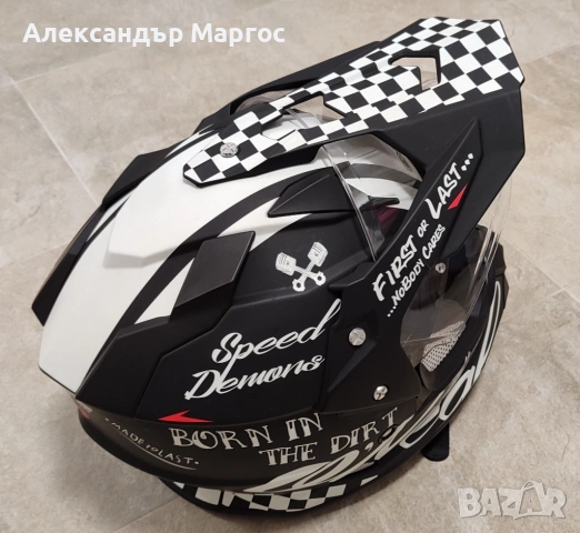 Ендуро каска O’NEAL SIERRA II TORMENT V.23 BLACK/WHITE