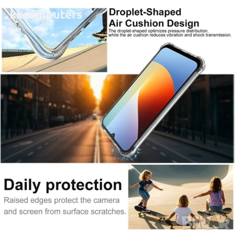 IMAK Магнитен Прозрачен Калъф за Xiaomi Redmi A7 Pro 4G / Poco C85x 5G - TPU, Airbag, Прозрачен, снимка 5 - Калъфи, кейсове - 54293719