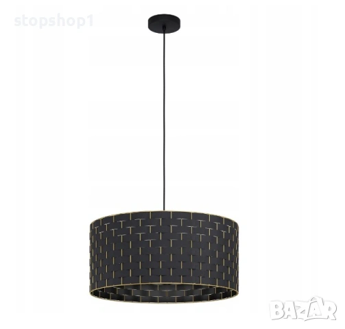 Висяща лампа Eglo Marasales, черно-златисто, диаметър 38см, максимална височина 110см