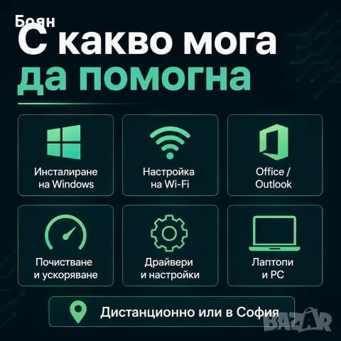 Компютърна помощ | Windows, Wi-Fi, Office, лаптопи | София, снимка 2 - Друго - 55632641