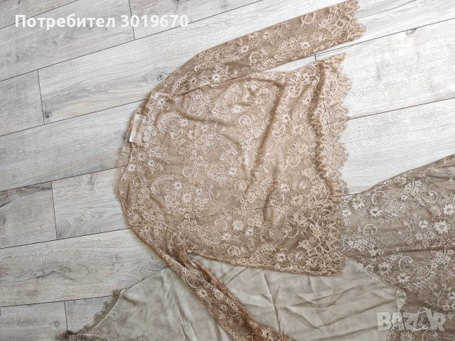 бежева рокля, снимка 4 - Рокли - 54820812
