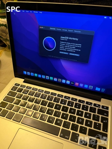 Mac book pro 13 intel iris , снимка 2 - Лаптопи за дома - 54586060