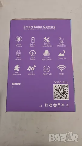 Соларна Камера Охранителна SUNVISION 16 MP 3 Обектива Аларма Wi-Fi v380, снимка 10 - HD камери - 55664843
