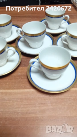 японски порцелан -чинии.Сервиз кобалт със злато Scherzer, снимка 6 - Антикварни и старинни предмети - 54076000