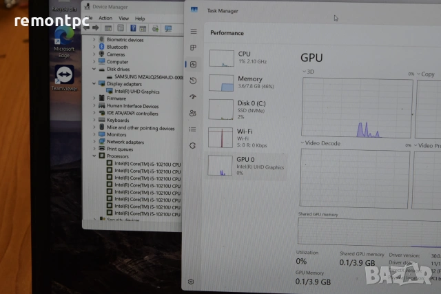 Lenovo ThinkPad E15 15.6 инчов лаптоп с DDR4 / NVME / Батерия и зарядно, снимка 11 - Лаптопи за работа - 55121066