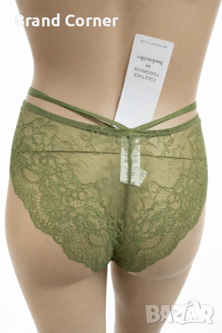 Hunkemöller дантелено долнище XL в маслено зелено, снимка 4 - Бельо - 54539008