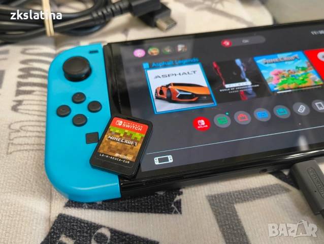 ***Топ Цена*** Nintendo Switch OLED + MINECRAFT, снимка 3 - Nintendo конзоли - 55117155