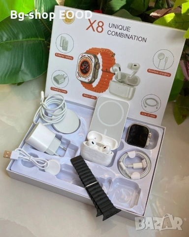 Смарт часовник X8 УUnique Combination, Bluetooth разговори, NFC, 2.02 IPS екран, IP67, снимка 4 - Смарт часовници - 54387360