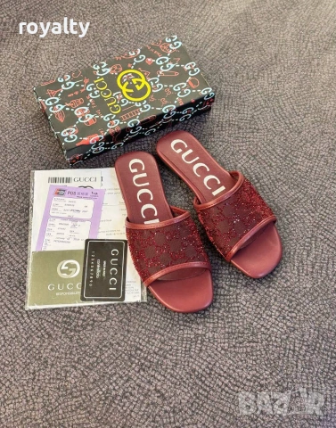 Gucci Нови Дамски Чехли Гучи Различни Цветове , снимка 2 - Чехли - 55030322