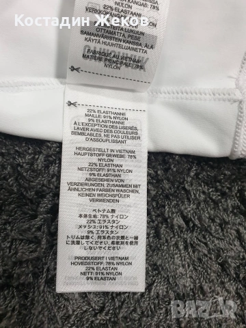  Нов дамски оригинален бял кроп топ Gymshark Halter Neck Cami with Shelf , снимка 16 - Корсети, бюстиета, топове - 54527232