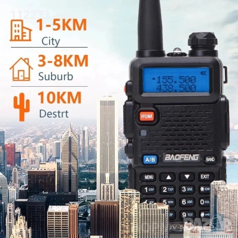 Два броя двубандови радиостанции Baofeng UV-5R, снимка 5 - Друга електроника - 54958999