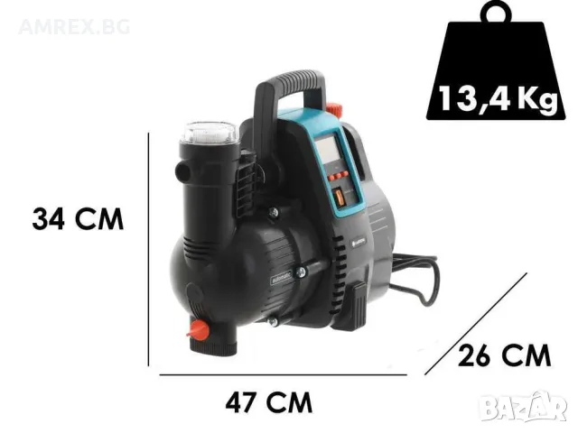 Автоматична градинска помпа Gardena 5000/5E LCD 1300W, снимка 2 - Напояване - 55374990
