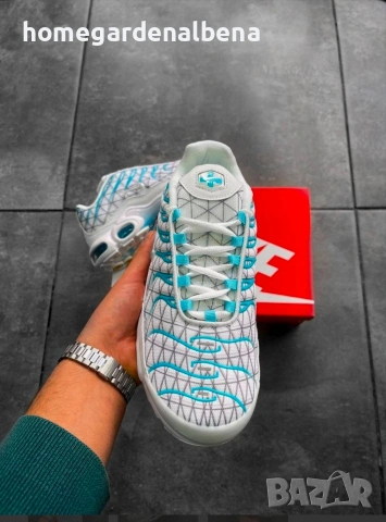 Маратонки Nike Air Max Plus TN 'White/Teal' – Свежест в бяло и тюркоаз! 👟🤍🩵, снимка 3 - Маратонки - 54317206