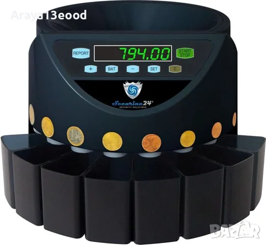 Securina24 SR1200LCD Професионален брояч и сортираща машина за евро монети
