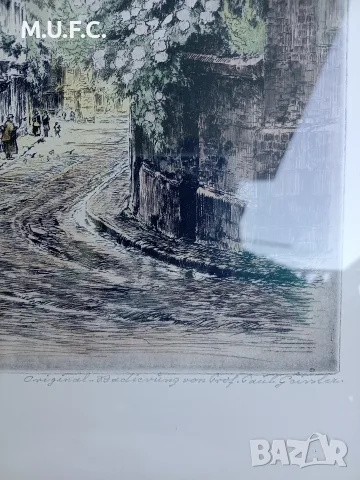 Уникална оригинал графика на Професор Пол Гейслер 1943, снимка 8 - Антикварни и старинни предмети - 55492057