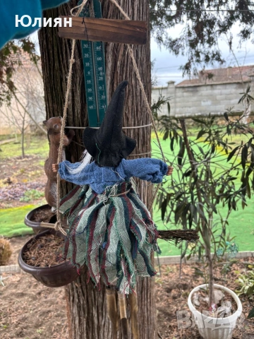 Висяща Бябя Яга на люлка, снимка 15 - Декорация за дома - 54021004