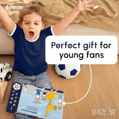Детска футболна книжка и играчка за фенове на Tottenham Spurs (Suns to Love Spurs), снимка 5 - Образователни игри - 55011428