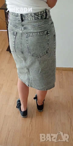 Дънкова пола Pull & Bear XS/32 размер, снимка 3 - Поли - 54698259