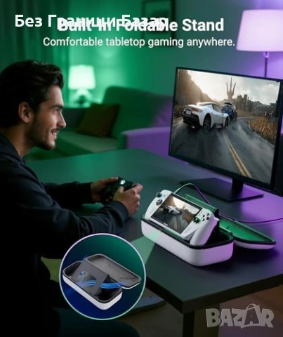 Нов Преносим твърд защитен кейс калъф за Xbox Ally X с голямо отделение поставка, снимка 4 - Аксесоари - 54101233