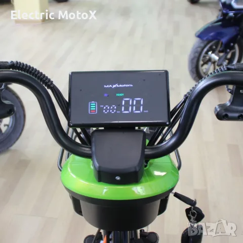 Двуместна електрическа триколка  Pudding 1800W-48V-20Ah GREEN, снимка 9 - Мотоциклети и мототехника - 55372234
