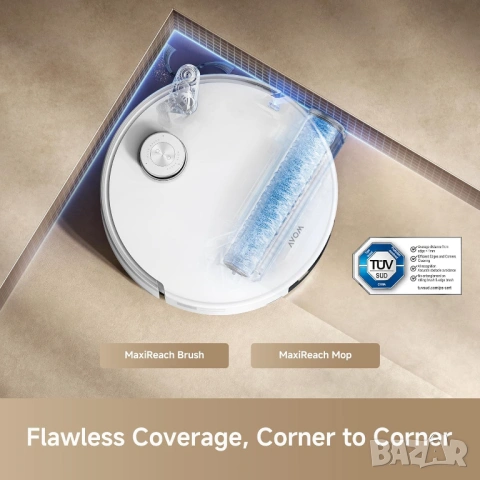 Робот Прахосмукачка + Станция MOVA Z60 Ultra Roller 26 000 Pa, HydroForce Wash, Самоизпразване, Flex, снимка 5 - Прахосмукачки - 54171815