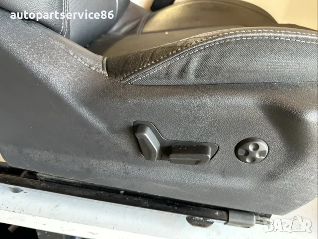 Предна дясна черна кожена и платнена седалка за Peugeot 508 OEM (2012), снимка 2 - Части - 55584790