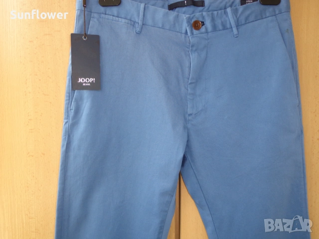 Чисто нов мъжки син дизайнерски панталон Joop! Slim fit chino, размер W31 L34 , снимка 6 - Панталони - 54609853