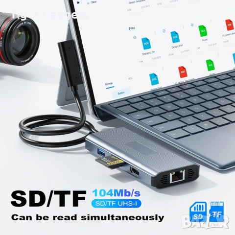 Docking Station SD962 за Microsoft Surface – 10 в 1, 4K HDMI, Ethernet, USB-C PD 100W, снимка 6 - Кабели и адаптери - 54931278