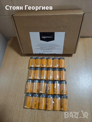 24 броя алкални батерии Amazon Basics C Cell (тип C)