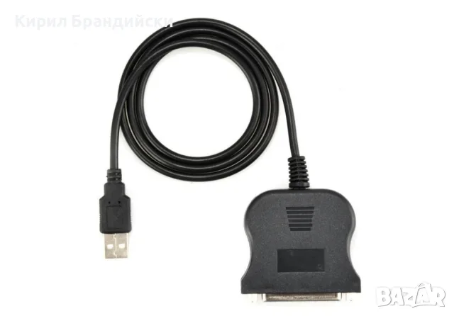 Преходник USB към Паралелен порт (LPT / 25-pin) за принтер., снимка 2 - Кабели и адаптери - 55614983