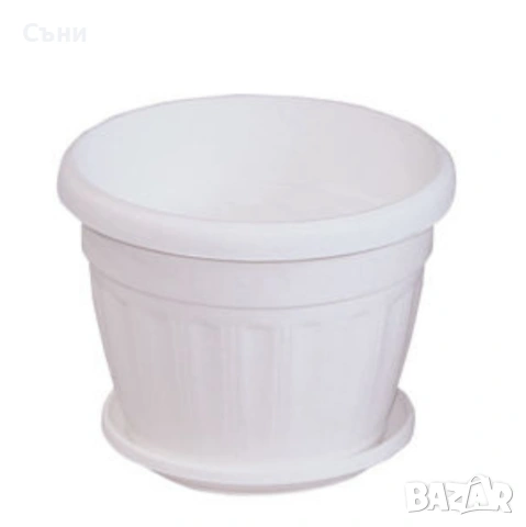 Бели саксии + тревна смеска , снимка 3 - Саксии и кашпи - 54338328