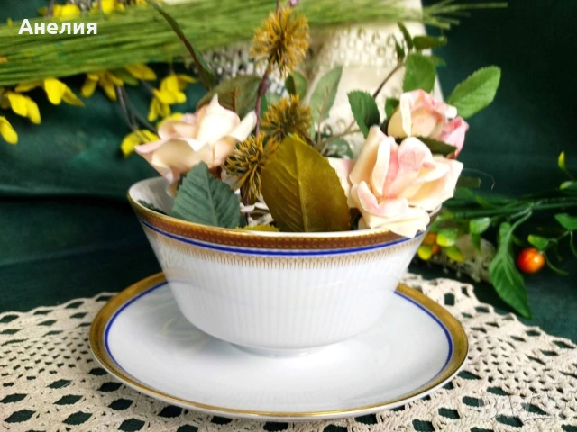 Mitterteich Bavaria кобалт и злато много неща , снимка 16 - Чинии - 54240164