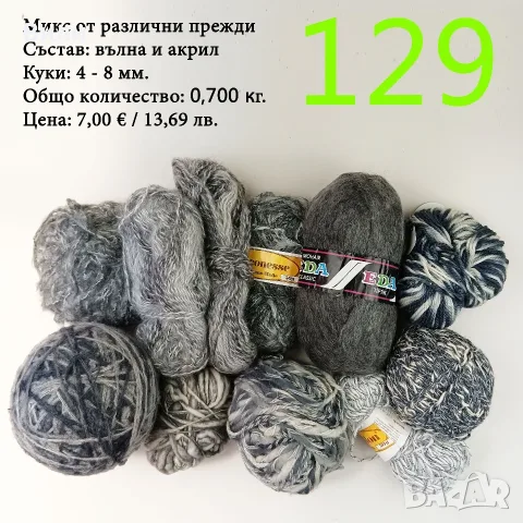 Евтини прежди в малки количества - нови и остатъци , снимка 13 - Други - 52042403
