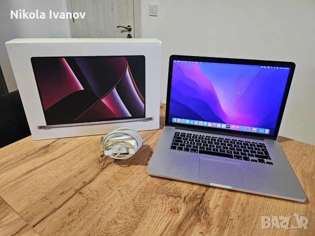 MacBook Pro 15" (Mid 2015) Retina / i7 / 16GB RAM / 256GB SSD / 3ч. батерия / + зарядно / + кутия