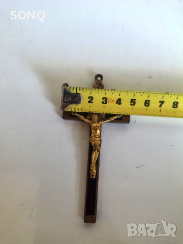 Страхотен Бронзов Кръст - Разпятие, снимка 8 - Антикварни и старинни предмети - 54065202