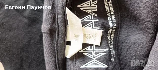 H&M x Def Leppard размер L band суичър hoodie , снимка 3 - Суичъри - 55419137