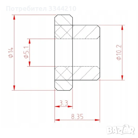 Комплект лагери за ремонт на рециркулационна помпа, 5 мм, за съдомиялни машини, снимка 4 - Съдомиялни - 54206138
