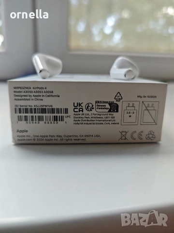 Air pods 4 без ANC, снимка 2 - Слушалки и портативни колонки - 54980028