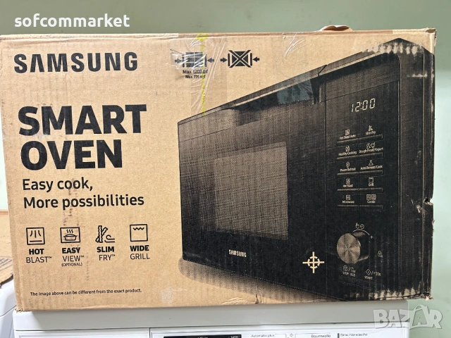  Комбинирана микровълнова фурна Samsung MC2BM6035KK/EG (С горещ въздух и Грил) – Отлично състояние!, снимка 8 - Микровълнови - 54566700