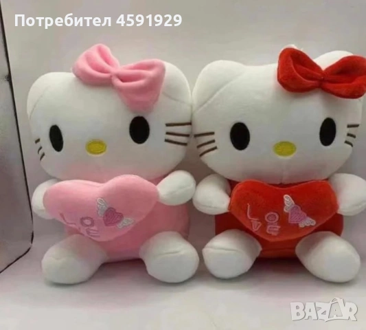 Мека плюшена играчка Hello K i t t y 25 см, снимка 2 - Плюшени играчки - 54727994
