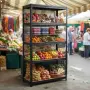 Здрав метален стелаж  -  Безвинтов гаражен рафт с 4 нива 150x70x30 см, снимка 1