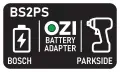 Преходник адаптер батерия Bosch 18V към инструмент Parkside X20V BS2PS, снимка 4