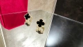 Van Cleef & Arpels VCA Gold Black Onyx Vintage Alhambra Clips Дамски Обеци, снимка 3
