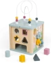 Нов Монтесори дървен куб за игра с зъбни колела сортер форми и лабиринт за 12м+ играчка, снимка 1