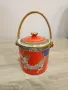 Рядък винтидж японски порцеланов съд Satsuma Dragonware с капак и дръжка, снимка 2