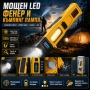 Мощен акумулаторен LED фенер 2500 лумена със соларен панел Power Bank магнит и аварийни инструменти, снимка 1