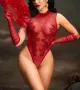 Дантеленo боди с висока яка , снимка 1
