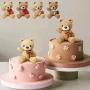 мече пластмасова фигурка играчка за украса торта топер и игра, снимка 1