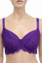 Hunkemöller сутиен 85D в наситено лилаво с дантела, снимка 1